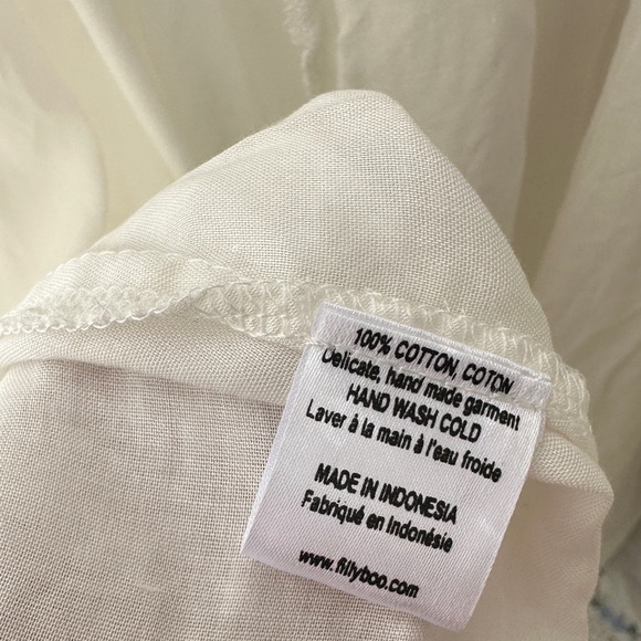 Fillyboo “Once Upon a Song” lace embroidered batwing dress, white, size M, NWT - Picture 11 of 13